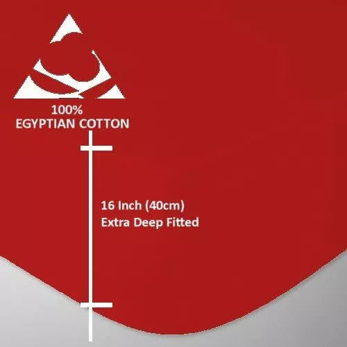 200 Thread Count Extra Deep Fitted Sheet 40 cm 11 Colours