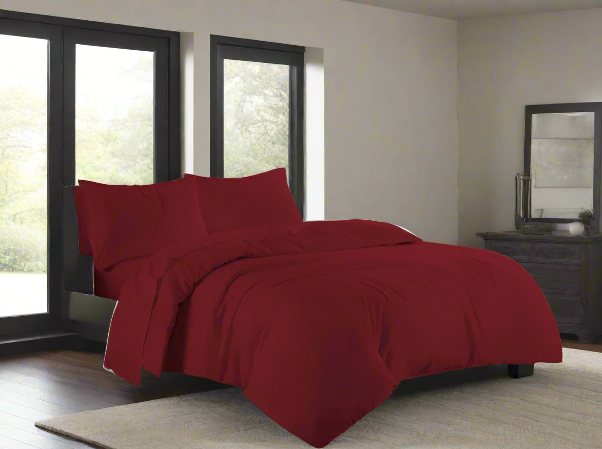 Flannelette Thermal Soft Brushed Cotton Duvet Set 10 Colours