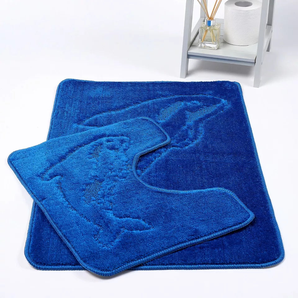 Dolphin Luxury Bath & Pedestal Mat 2 Piece 20 Colours
