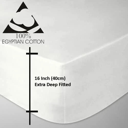 200 Thread Count Extra Deep Fitted Sheet 40 cm 11 Colours