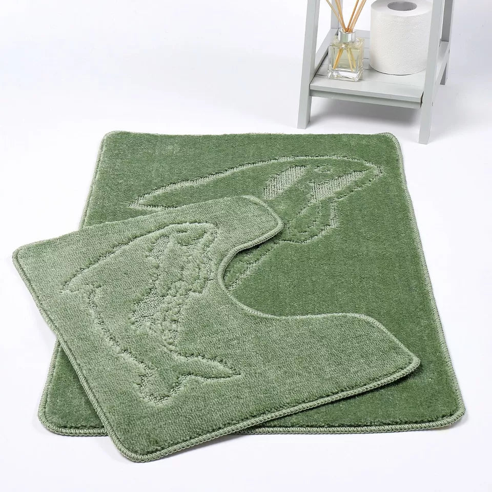 Dolphin Luxury Bath & Pedestal Mat 2 Piece 20 Colours