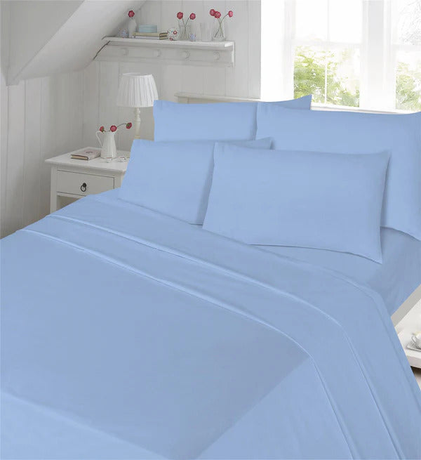 Luxury Percale Fitted Sheet Extra Deep (40cm) Non Iron 180 Thread Count Percale