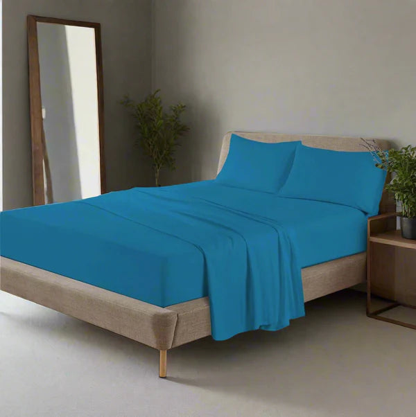 Flannelette 100% Soft Brushed Cotton Fitted Sheet 10" (25cm) Depth