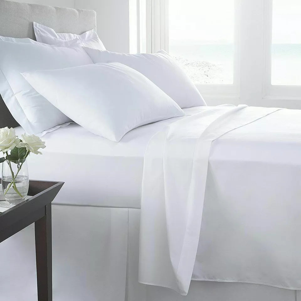400 Thread Count Egyptian Cotton Sateen Fitted Sheet 40cm Extra Deep