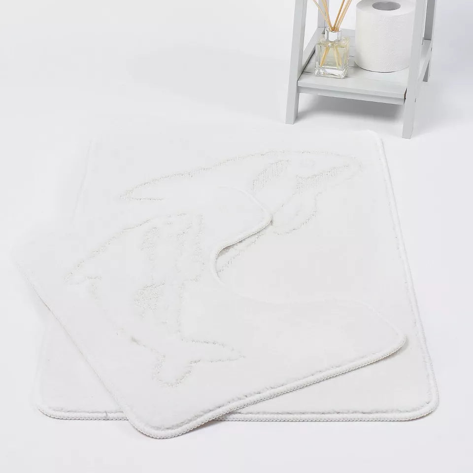 Dolphin Luxury Bath & Pedestal Mat 2 Piece 20 Colours
