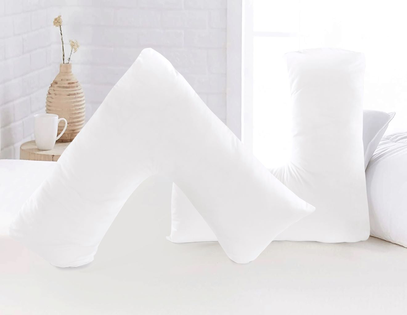 Ultra Soft V Shape Pillow Pair 8 Colours