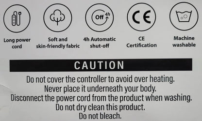 Ultra Soft Electric Heated Throw Blanket with Adjustable Heat Settings 3 Colours