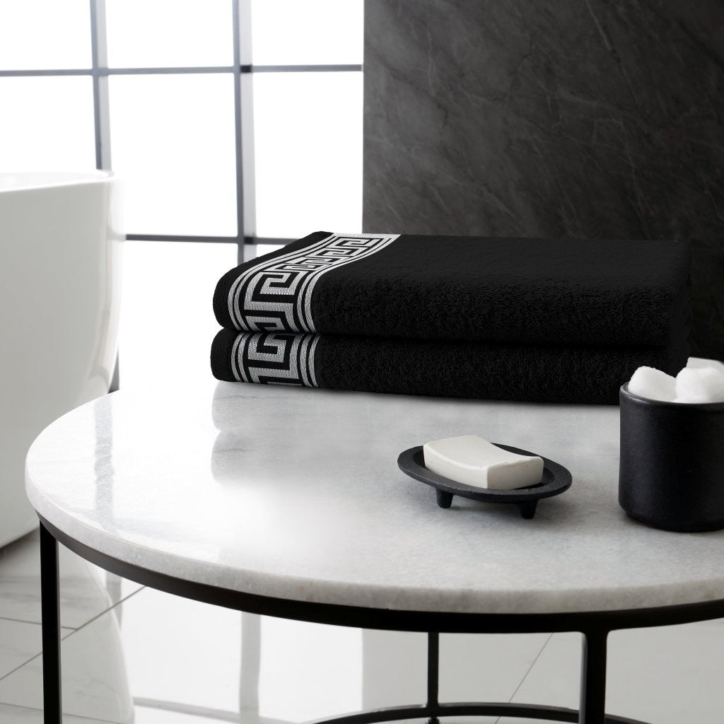 Greek Embroidered Bath Sheet Set