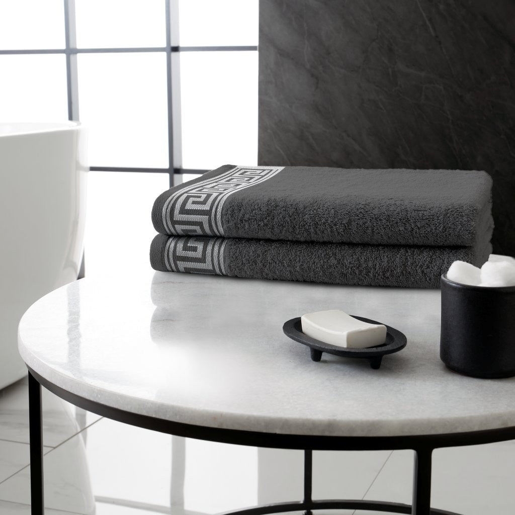 Greek Embroidered Bath Sheet Set