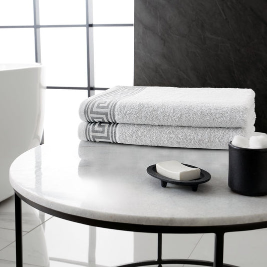 Greek Embroidered Bath Sheet Set