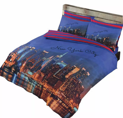 3D Duvet Sets London New York Printed