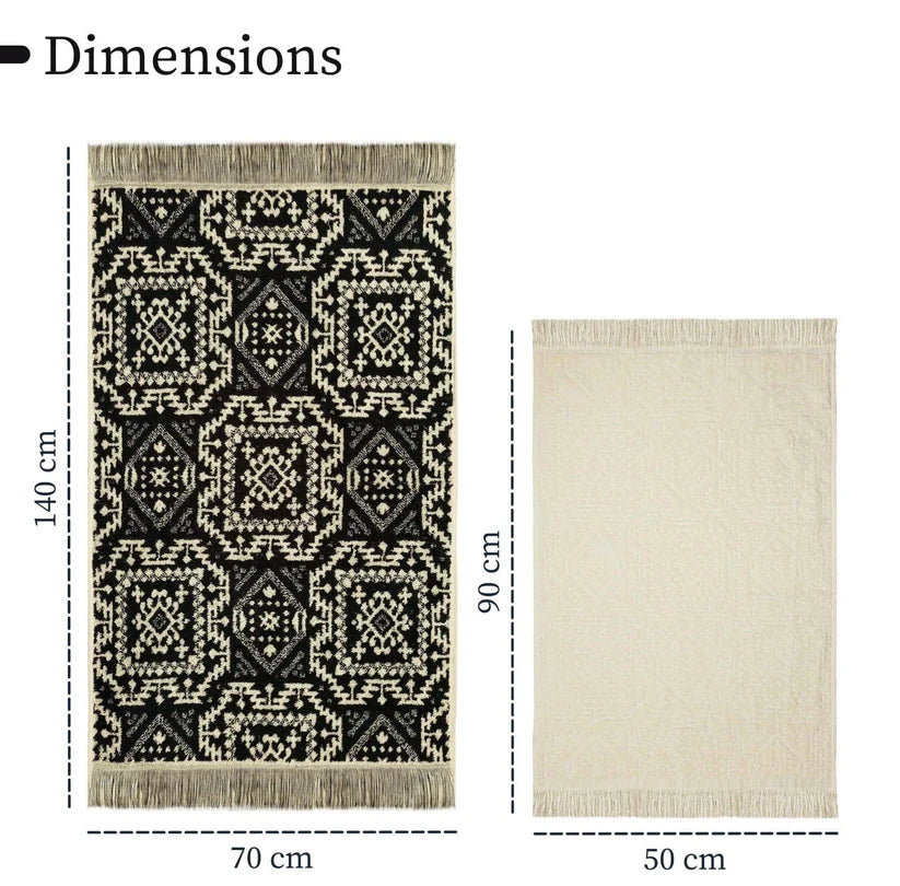 4 Piece Moroccan Towel Set 100% Cotton 500GSM High Absorbency