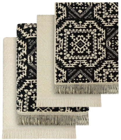 4 Piece Moroccan Towel Set 100% Cotton 500GSM High Absorbency