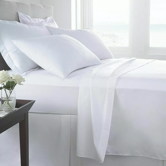 400 Thread Count Egyptian Cotton Sateen Fitted Sheet 40cm Extra Deep