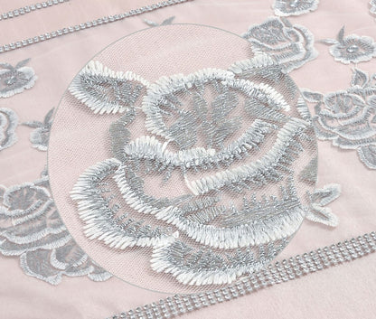 Amara Embroidered Textured Duvet Set 2 Colours