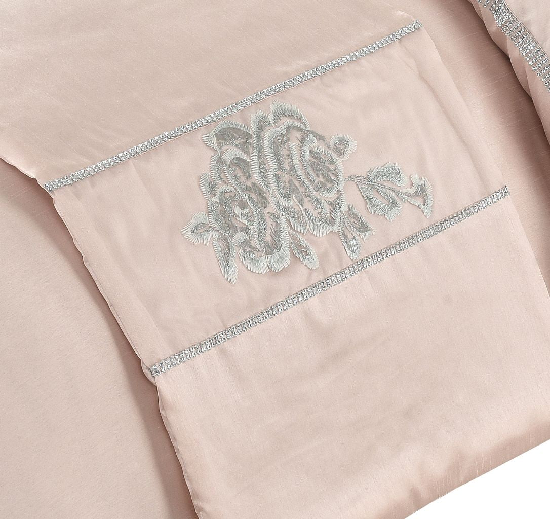 Amara Embroidered Textured Duvet Set 2 Colours