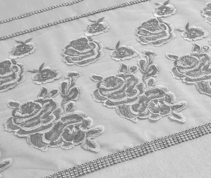 Amara Embroidered Textured Duvet Set 2 Colours