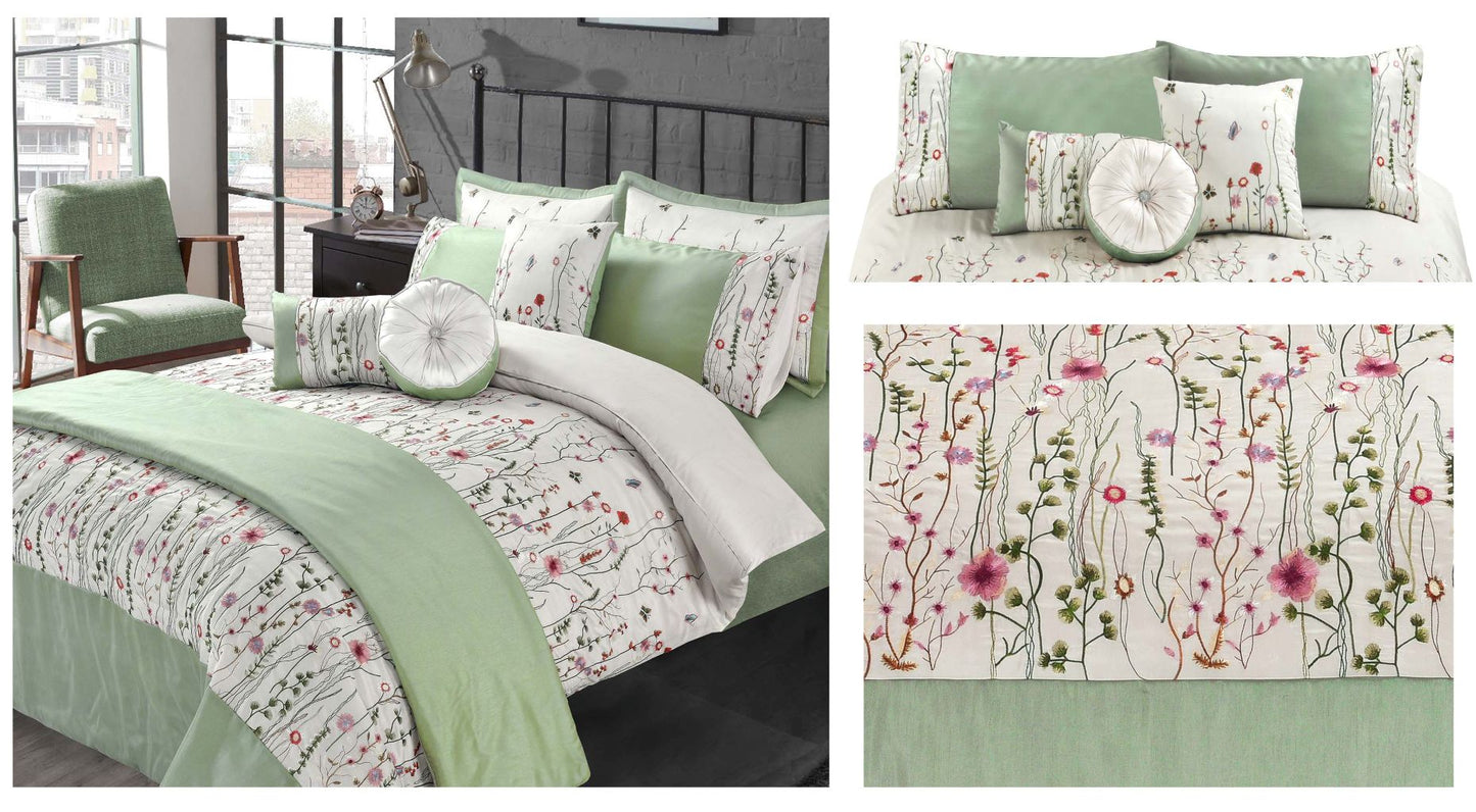 Arabella Embroidered Bedding Duvet Set Whole Set Inc Bedspread