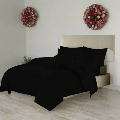Easy Care Plain Duvet Quilt Cover with Pillow Case 22 Colours
