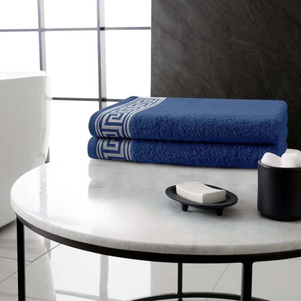 Greek Embroidered Bath Sheet Set