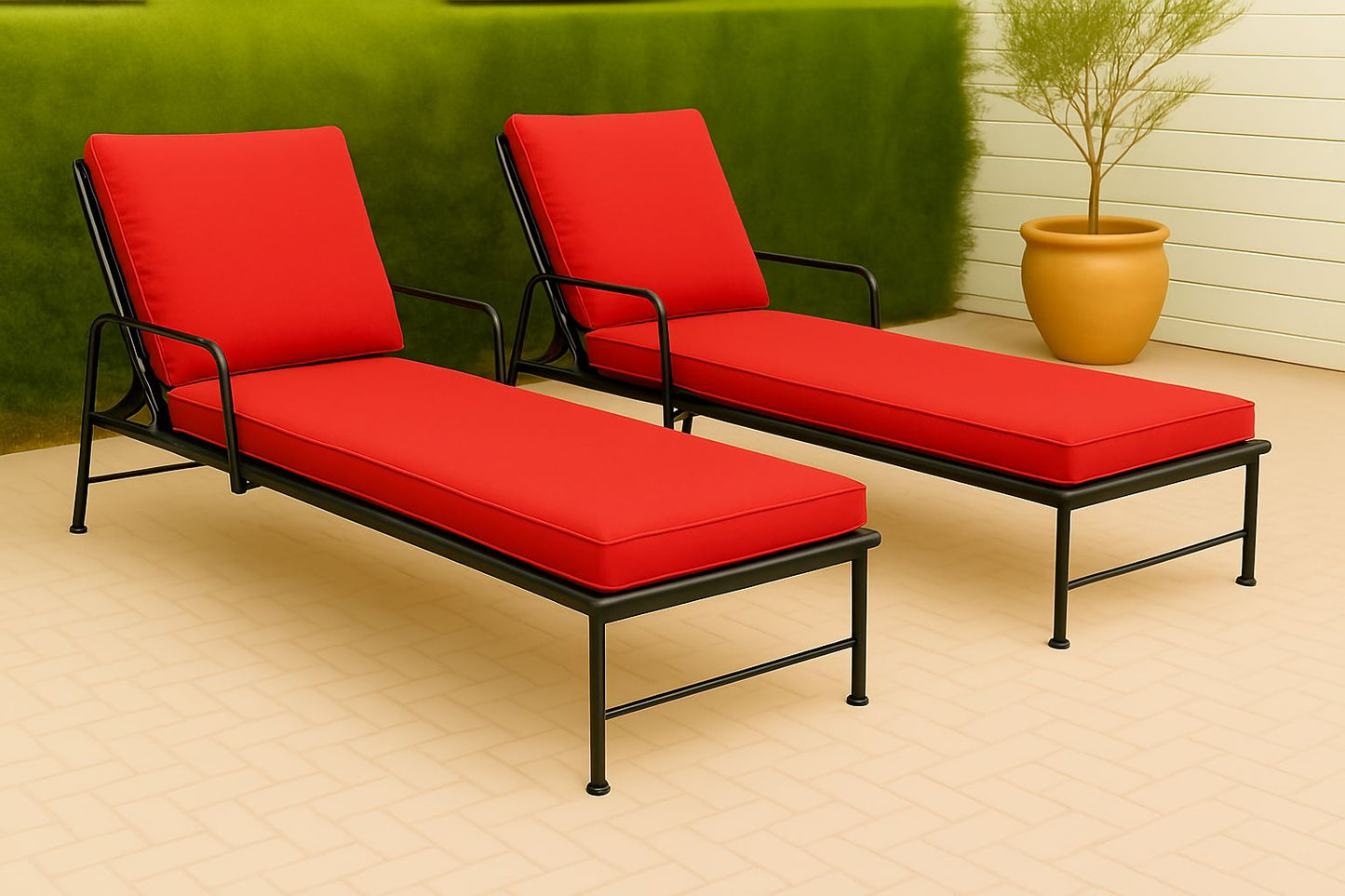 Sun Lounger Waterproof Foldable Seat Pads