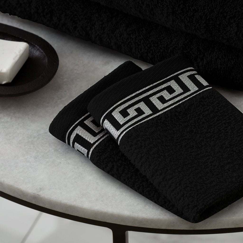 Greek Embroidered Bath Sheet Set