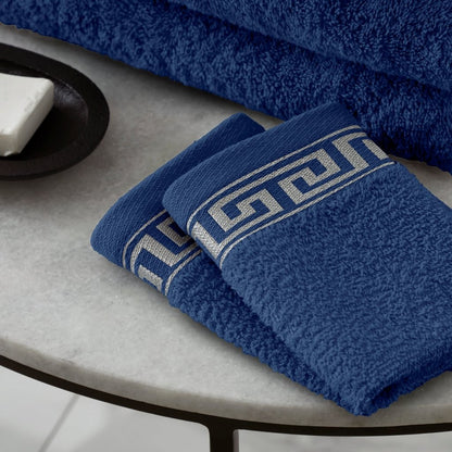 Greek Embroidered Bath Sheet Set