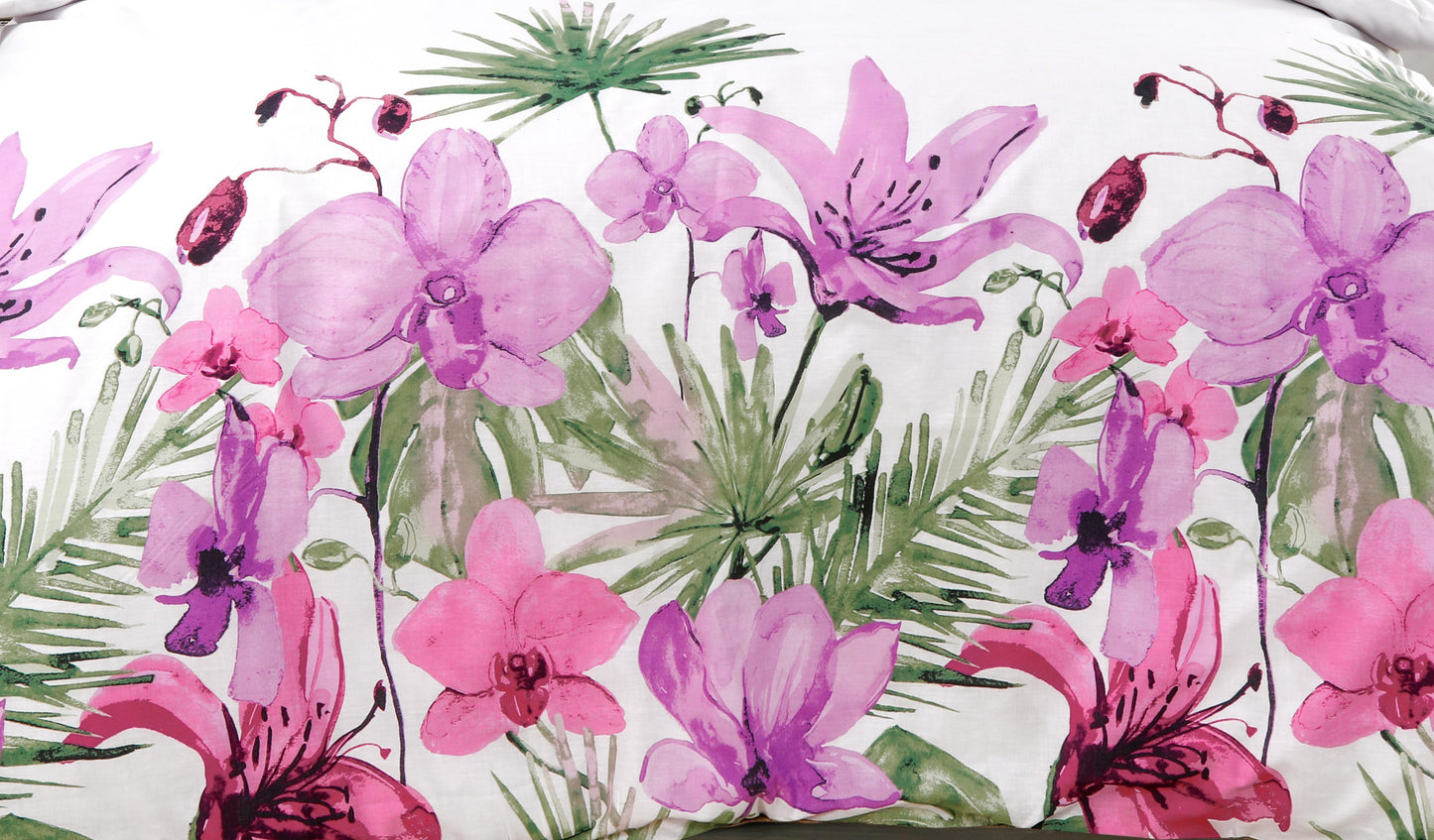 Lily Printed Quilt Duvet Cover Set Lilac & Teal