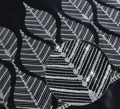 Mabel Luxury Embroidered Duvet Set Black