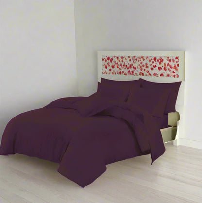 Easy Care Plain Duvet Quilt Cover with Pillow Case 22 Colours