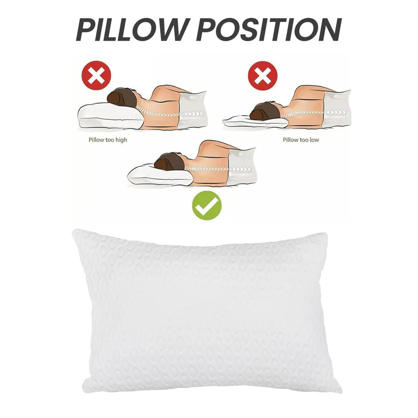 Air Flow Pillow Hotel Quality Anti-Snore Side Sleeper Prevents Overheating Neck & Back Support