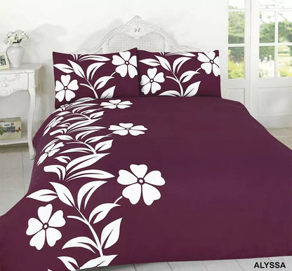 PRINTED DUVET COVER SET POLY COTTON QUILT BEDDING BEDROOM SETS DOUBLE KING SIZE