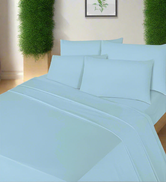 Luxury Percale Fitted Sheet (25 cm) Non Iron Polycotton Percale 180 Thread Count