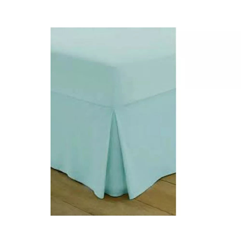 Luxury Percale Pleated Valance Fitted Sheet Non Iron 180 Thread Count Percale