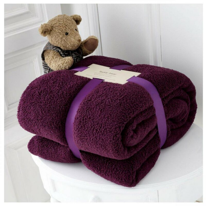 Teddy Throw 2 Sizes 14 Colours