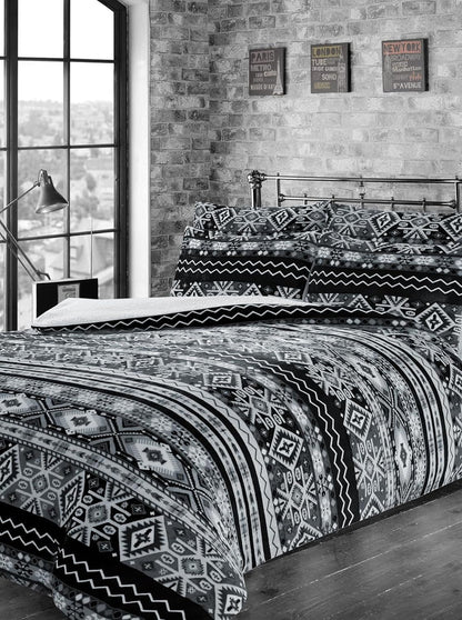 Aztec Print Teddy Fleece Duvet Set