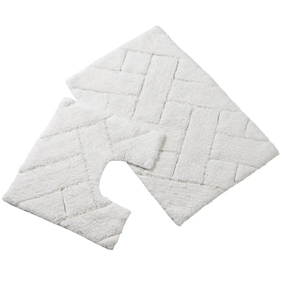 Bali Bath Mat & Pedestal Set Luxurious Super Absorbent Extra-Soft Cotton Mats