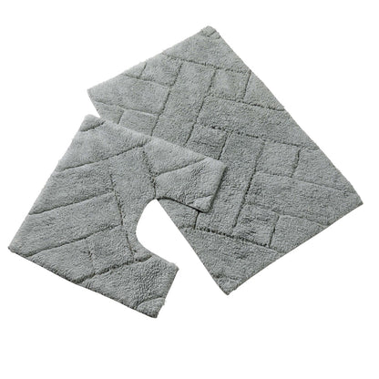Bali Bath Mat & Pedestal Set Luxurious Super Absorbent Extra-Soft Cotton Mats