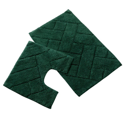 Bali Bath Mat & Pedestal Set Luxurious Super Absorbent Extra-Soft Cotton Mats