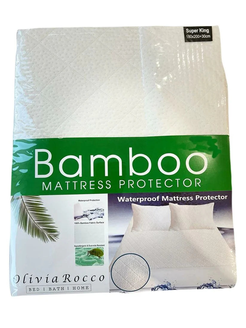 Bamboo Extra Deep Quilted Waterproof Mattress Protector Moisture-Wicking Bed Cover