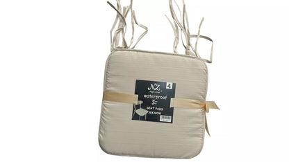 Pack of 4 Waterproof Square Chair Pads Office Garden Chair 38CM- Indoor ,Outdoor