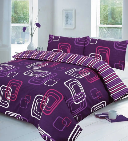 Reversible Multi Duvet Set Single Double King Size