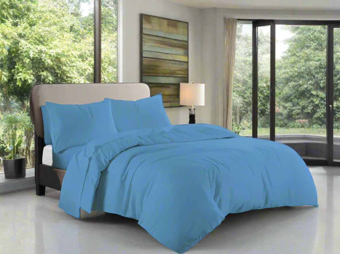 Flannelette Thermal Soft Brushed Cotton Duvet Set 10 Colours