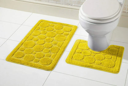 Cali Bath Mat Set Luxury Super Soft Non-Slip Ultra Absorbent Bathroom Mat