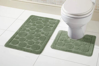 Cali Bath Mat Set Luxury Super Soft Non-Slip Ultra Absorbent Bathroom Mat