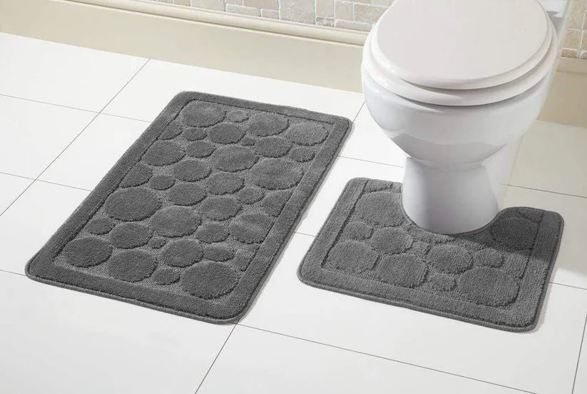 Cali Bath Mat Set Luxury Super Soft Non-Slip Ultra Absorbent Bathroom Mat