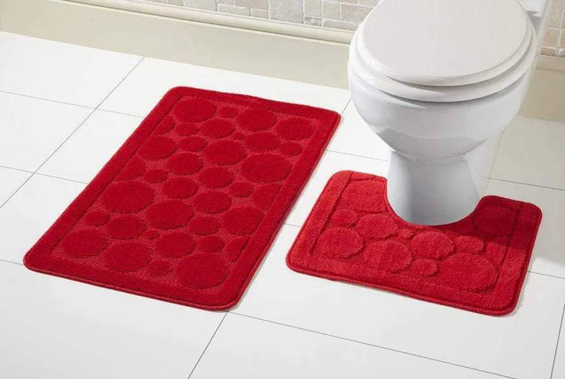 Cali Bath Mat Set Luxury Super Soft Non-Slip Ultra Absorbent Bathroom Mat