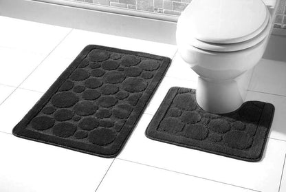 Cali Bath Mat Set Luxury Super Soft Non-Slip Ultra Absorbent Bathroom Mat