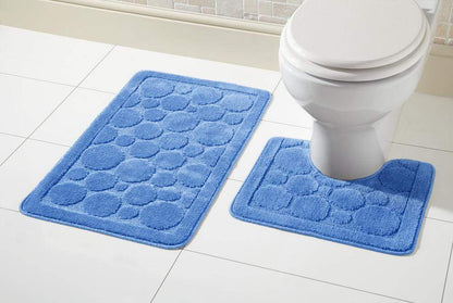Cali Bath Mat Set Luxury Super Soft Non-Slip Ultra Absorbent Bathroom Mat