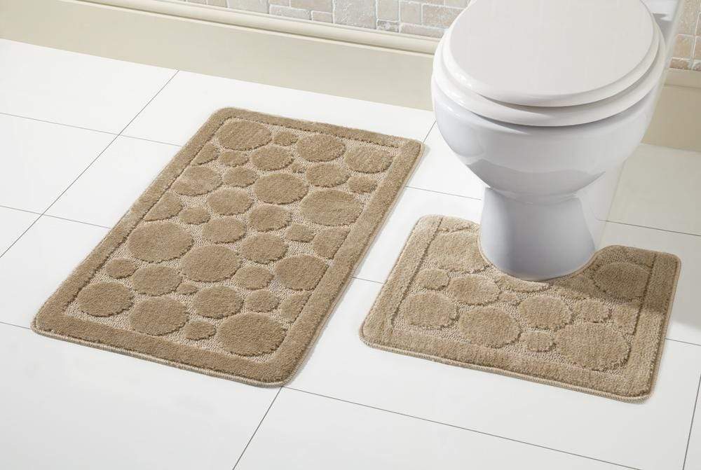 Cali Bath Mat Set Luxury Super Soft Non-Slip Ultra Absorbent Bathroom Mat